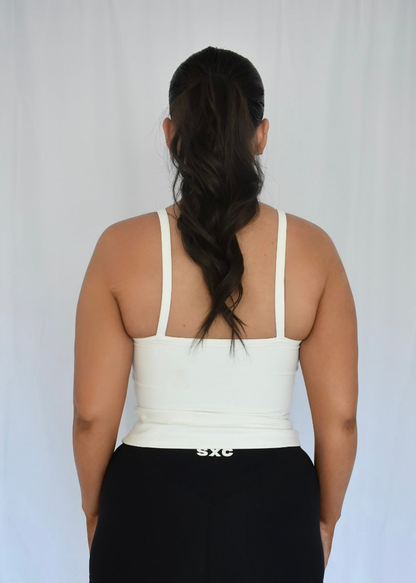 TIFFANY CLASSIC STRAP SINGLETS - BRIGHT WHITE