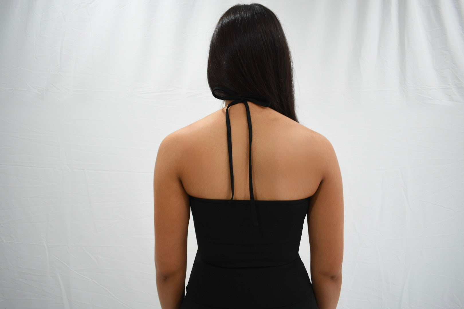 VICTORIA HALTER SINGLET - JET BLACK