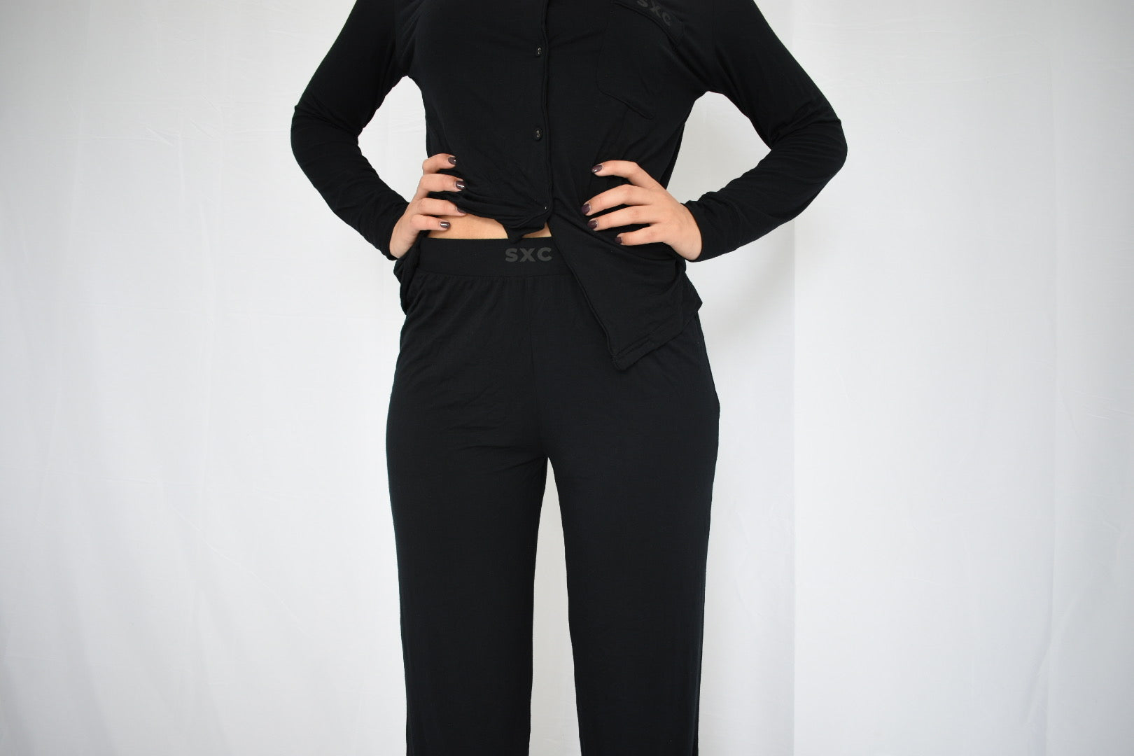 COMFORT PYJAMA BOTTOMS - JET BLACK