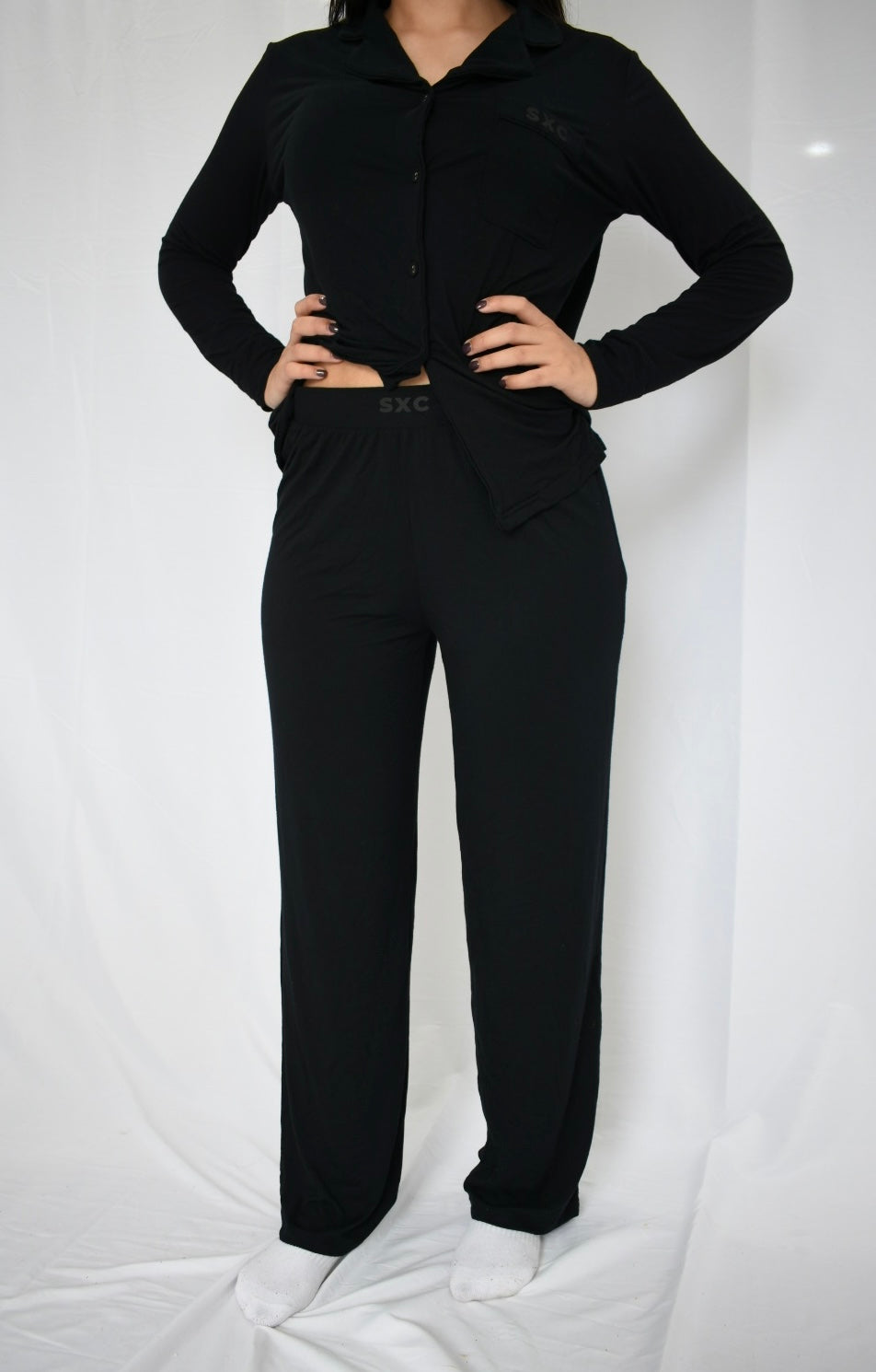 COMFORT PYJAMA SHIRT - JET BLACK